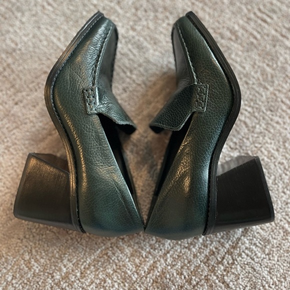 Vince Camuto Segellis Women's Green Leather Block Heel Loafers, Size 8.5 M, NWOT - Picture 5 of 13